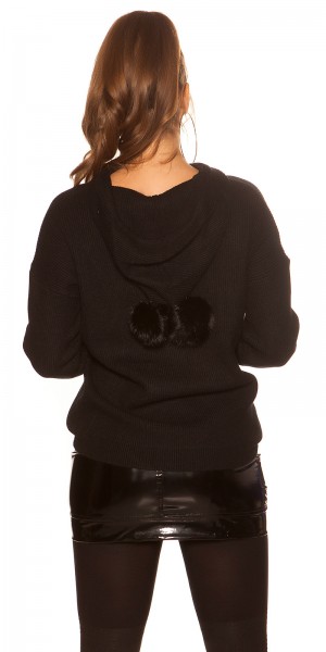 Koucla Trendy KouCla Kapuzenpulli Mit PomPoms