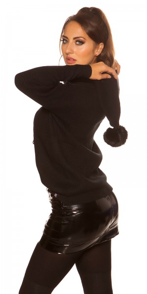 Koucla Trendy KouCla Kapuzenpulli mit PomPoms