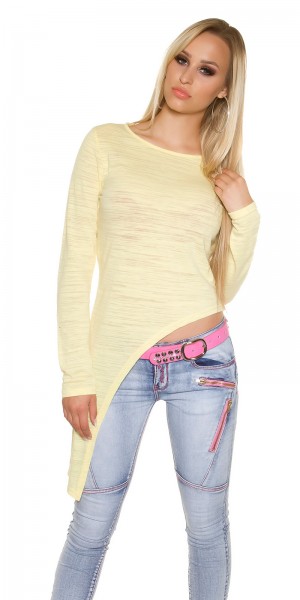 Koucla Trendy KouCla Langarmshirt Asymmetrisch