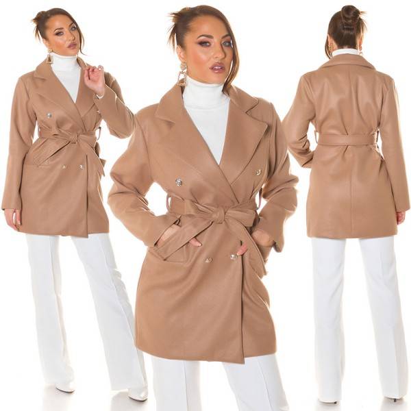 Koucla Trendy Koucla Mantel Mit Gürtel