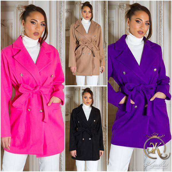 Koucla Trendy Koucla Mantel Mit Gürtel