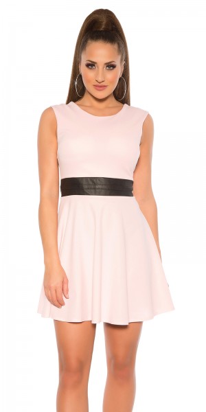 Koucla Trendy KouCla Minikleid Mit Lederlookborte