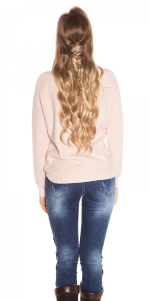 Koucla Trendy KouCla Oversize Pulli Mit Schnürung