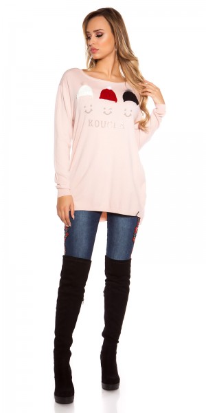 Koucla Trendy KouCla Pullover Mit Glitzernieten