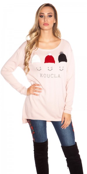 Koucla Trendy KouCla Pullover mit Glitzernieten