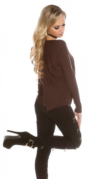 Koucla Trendy Koucla Pullover Mit Schnürrung