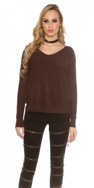 Koucla Trendy Koucla Pullover Mit Schnürrung