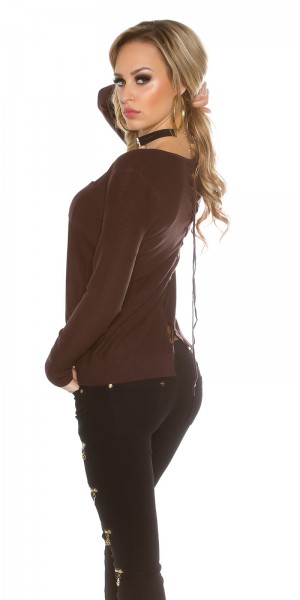 Koucla Trendy Koucla Pullover Mit Schnürrung