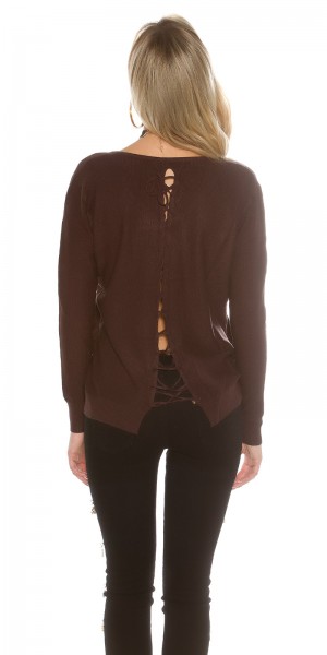 Koucla Trendy Koucla Pullover mit Schnürrung