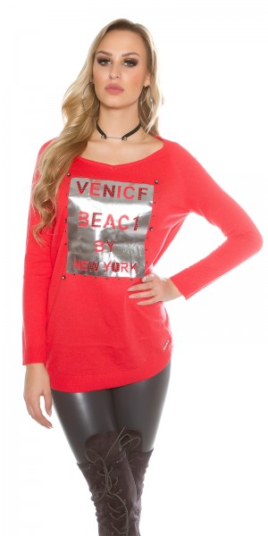 Koucla Trendy Koucla Pullover Mit Strass