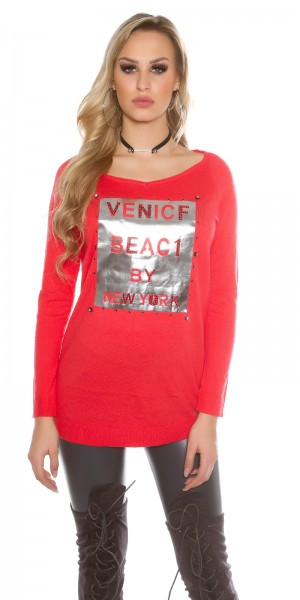 Koucla Trendy Koucla Pullover Mit Strass