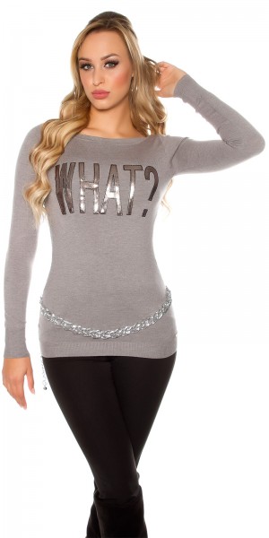 Koucla Trendy Koucla Pullover "WHAT?"