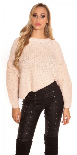 Koucla Trendy KouCla Strickpulli mit seitl. Knöpfen