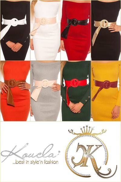 Koucla Trendy Kunstleder Taillengürtel