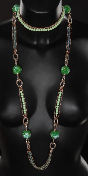 Koucla Trendy Lange Halskette Mit Steinchen