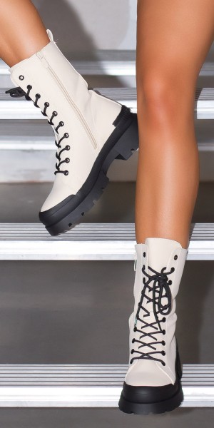 Koucla Trendy Schnür Stiefeletten