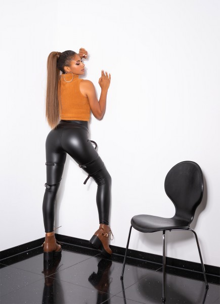 Koucla Trendy Schnürstiefel Mit Plateau & Schnalle