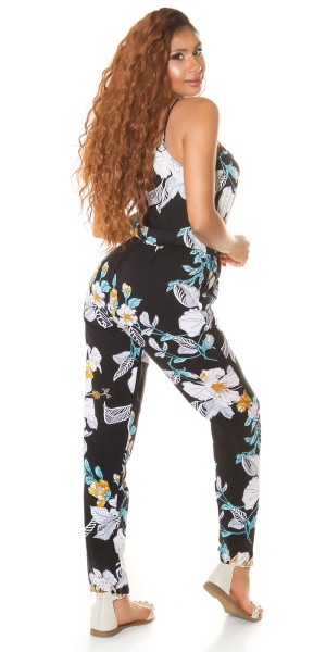 Koucla Trendy Sommer Neck Overall Mit Print