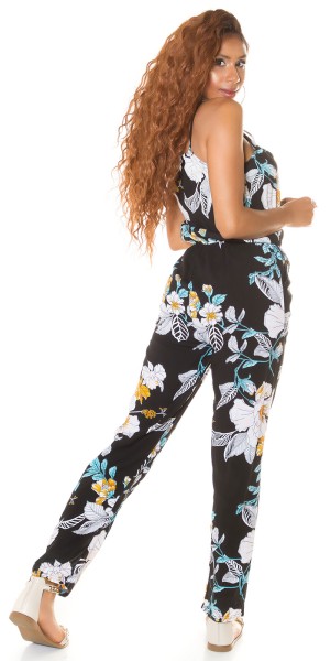 Koucla Trendy Sommer Neck Overall Mit Print