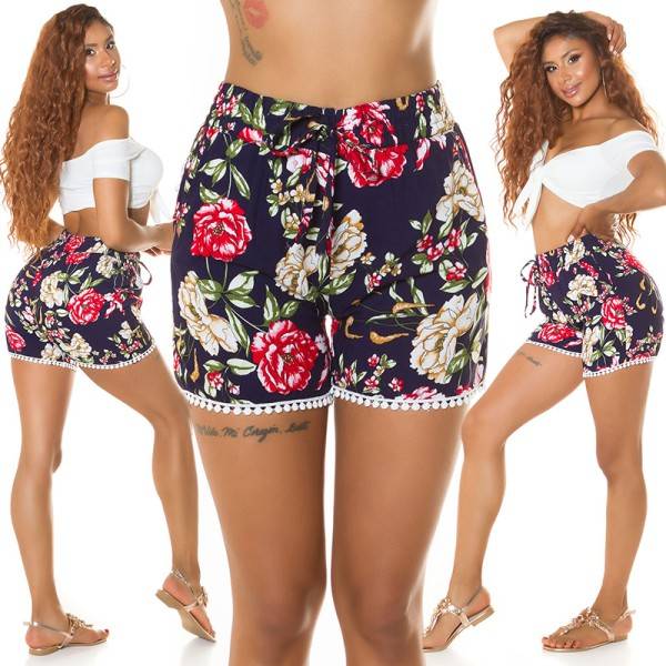 Koucla Trendy Sommer Shorts Mit Blumen Print