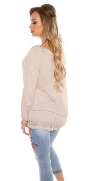 Koucla Trendy Sommershirt Mit Spitze