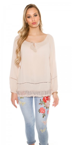 Koucla Trendy Sommershirt Mit Spitze