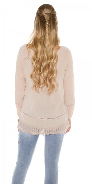 Koucla Trendy Sommershirt Mit Spitze