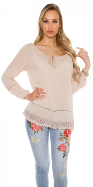 Koucla Trendy Sommershirt mit Spitze