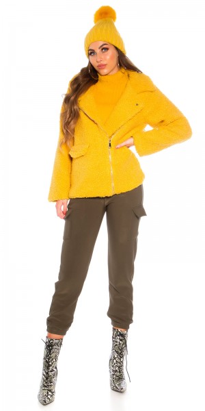 Koucla Trendy Stick Mütze mit Bommel Gefüttert