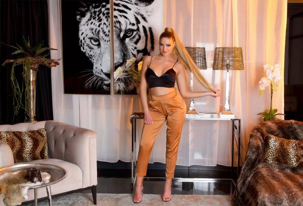 Koucla Trendy Stoffhose Seidenlook