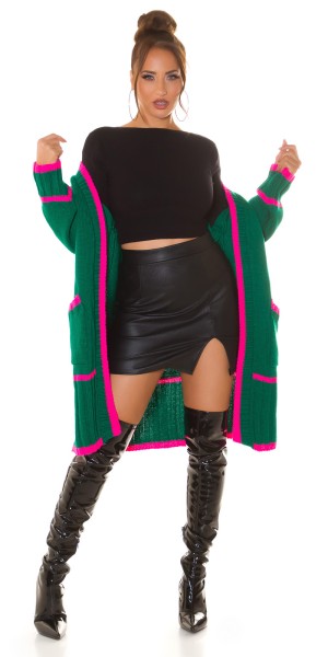 Koucla Trendy Strick Cardigan Mit Taschen