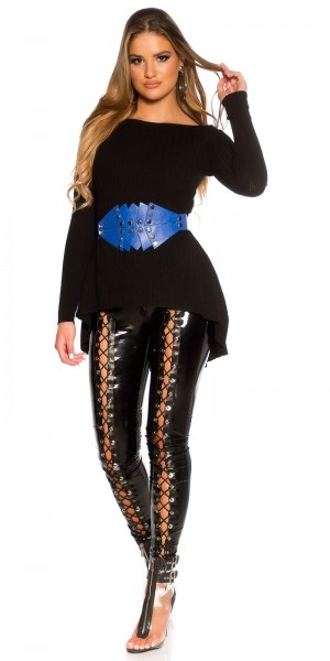 Koucla Trendy Taillengürtel Lederlook Mit Nieten