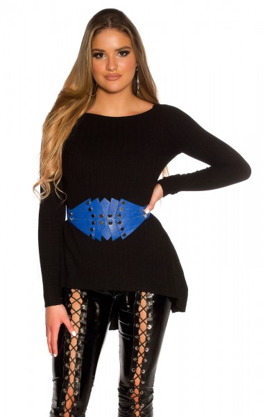 Koucla Trendy Taillengürtel Lederlook Mit Nieten