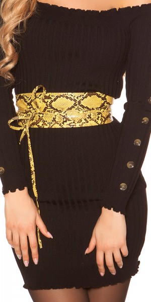 Koucla Trendy Taillengürtel Reptilprint Zum Binden