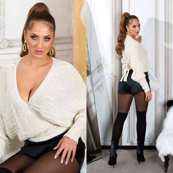 Koucla Trendy Wickel Grobstrick Pullover