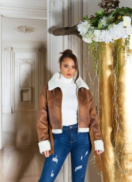 Koucla Trendy Wildlederlook "Piloten" Jacke