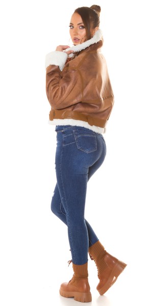 Koucla Trendy Wildlederlook "Piloten" Jacke