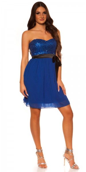 Koucla Sexy Bandeaukleid Mit Pailletten Und Schleife