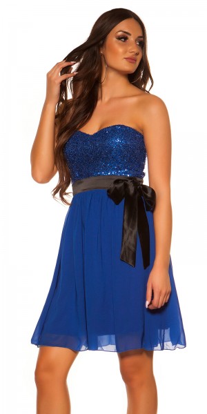 Koucla Sexy Bandeaukleid Mit Pailletten Und Schleife