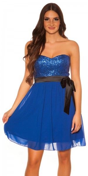 Koucla Sexy Bandeaukleid mit Pailletten und Schleife