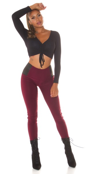 Koucla Sexy Basic Highwaist Leggings Mit Stretch-Einsatz