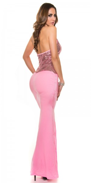 Koucla Sexy ClubStyle LongDress Transparent M. Pailletten