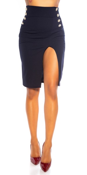 Koucla Sexy Highwaist BleistiftRock Mit XXL-Beinschlitz