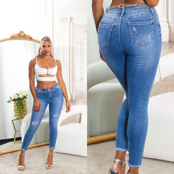 Koucla Sexy Highwaist Push Up Skinny Jeans Used Look