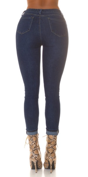 Koucla Sexy Highwaist Push-Up Skinny Jeans "Used Look"
