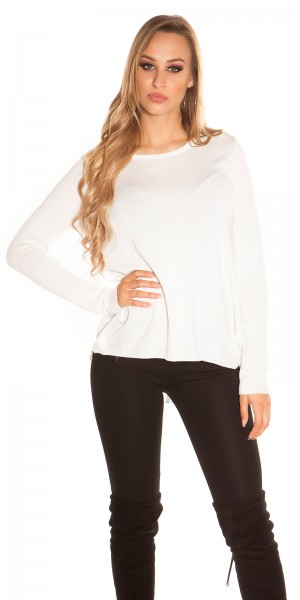 Koucla Sexy Koucla 2in1 Pullover Im Vokuhila-Schnitt