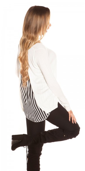 Koucla Sexy Koucla 2in1 Pullover im Vokuhila-Schnitt