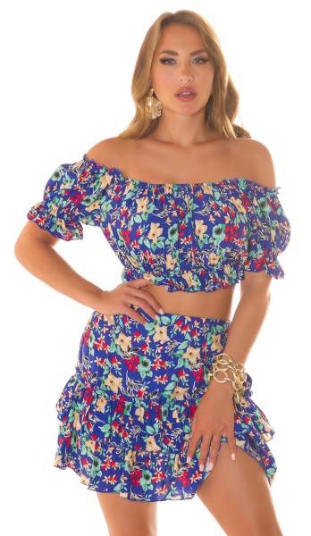 Koucla Sexy Koucla 2Piece Set Rock + Top Mit Blumenprint