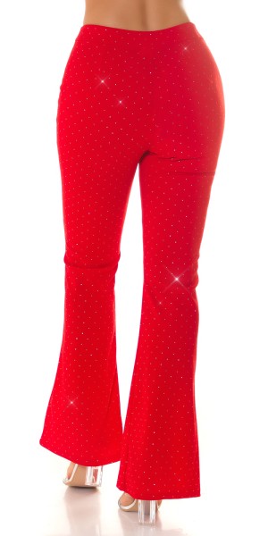 Koucla Sexy Koucla Ausgestellte Highwaist Glitzer Hose