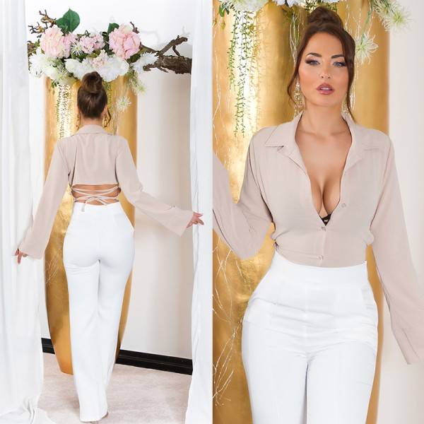 Koucla Sexy Koucla Bluse Mit Offenem Rücken Zum Schnüren